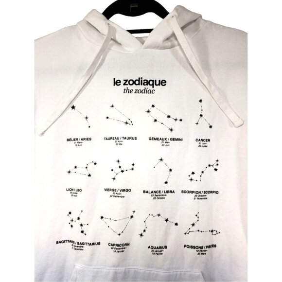 Mighty Fine Hoodie Sz S Constellation Zodiac Sign le Zodiaque Crime Thriller NEW - Picture 4 of 6